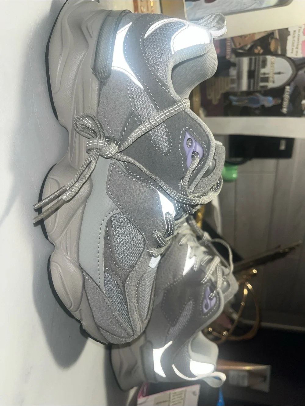 Grey Athletic Sneakers - Comfortable Everyday Shoe